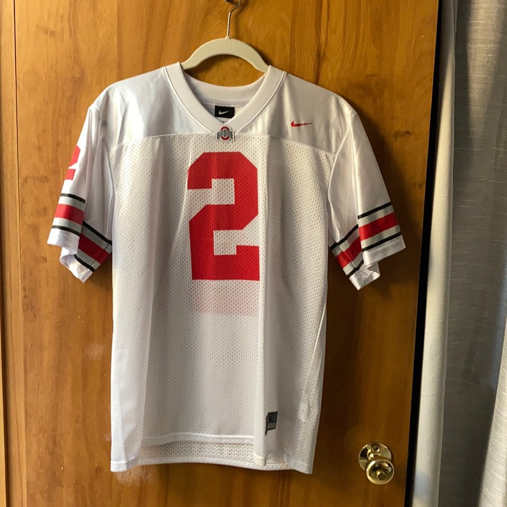 Nike Ohio State #2 Jersey. White/scarlet